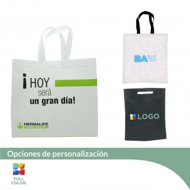 Bolsa de Friselina "Shopper/Book" Laminada - C/Impresión Full Color