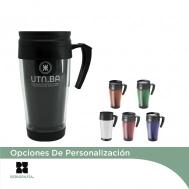 Mug Termico "Budda" plastico c/ asa 400 ml