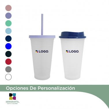 Vaso Reutilizable "Soft" con tapa