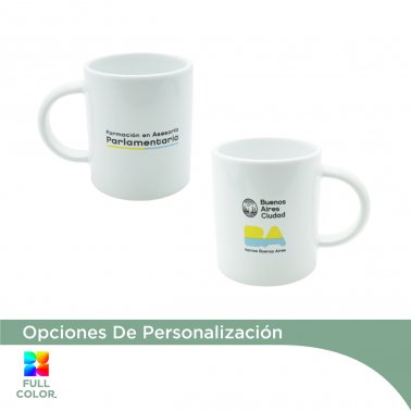 Taza de ceramica 330ml - Recta