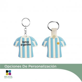 Llavero de goma "Argentina" - Plastisol