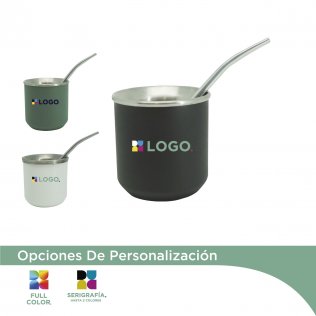 Mate Steel Plus (Plastico/Acero) con bombilla pala