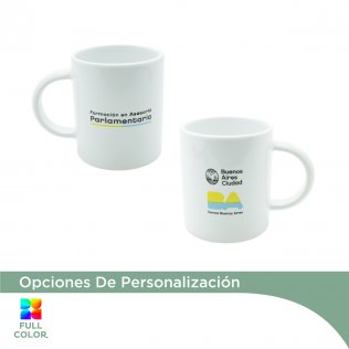 Taza de ceramica 330ml - Recta