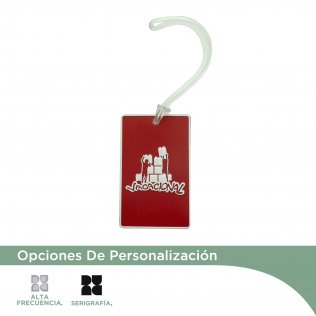 Marbete de Goma con lazo de pvc