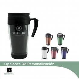 Mug Termico "Budda" plastico c/ asa 400 ml